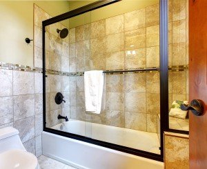 shower tub glass enclosure