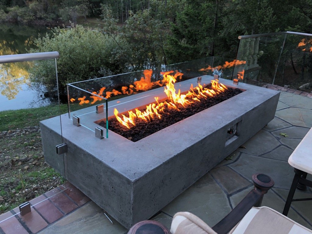 Glass Fire Pit Installation -
